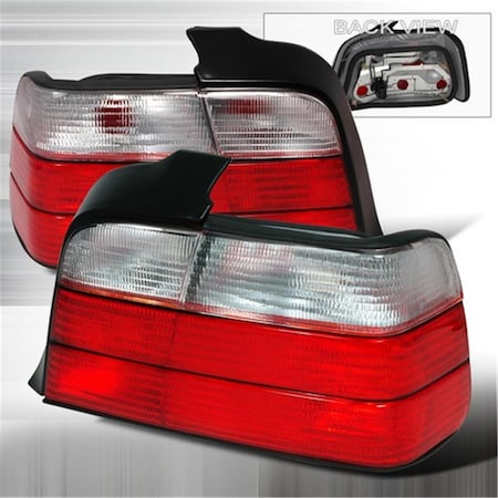 Overtime 3 Series Altezza 4 Door Tail Lights for 92 to 98 BMW E36, Red & Clear - 15 x 20 x 30 in. OV2654272